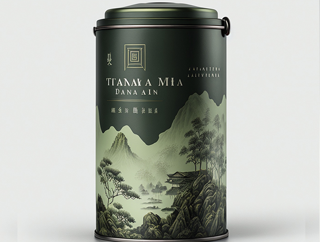 圆罐茶叶铁盒包装设计