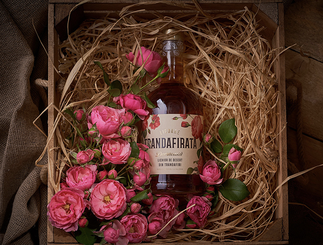 花果调味酒瓶贴设计