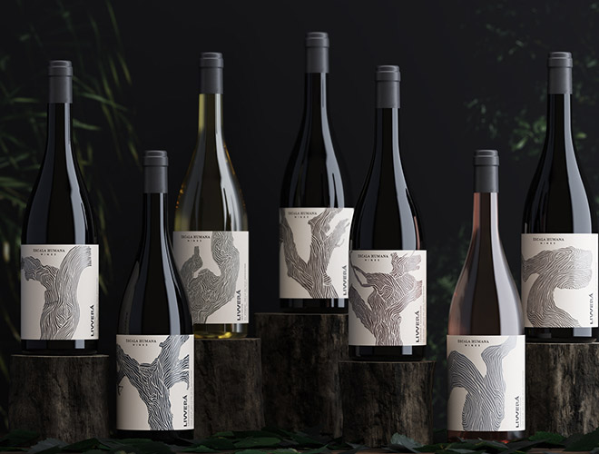 树木主题葡萄酒酒标设计