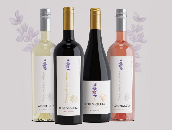 花卉主题葡萄酒酒标设计