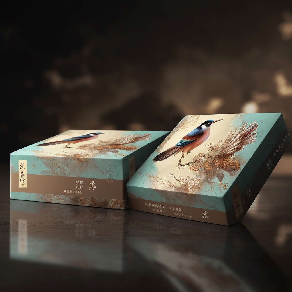 two boxes with a picture of birds on them a digital rendering by 2.jpeg