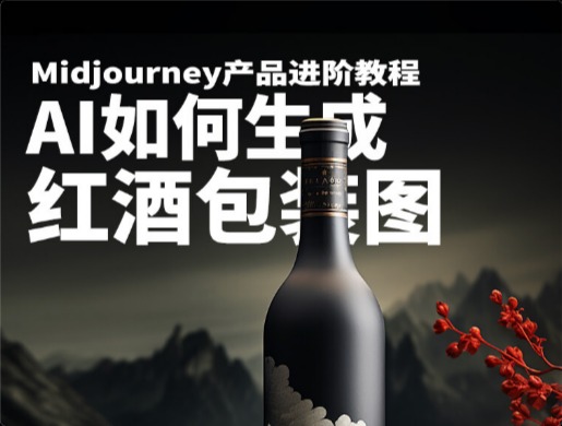 Midjourney 教程！AI如何生成红酒包装图 Prompt 分享！